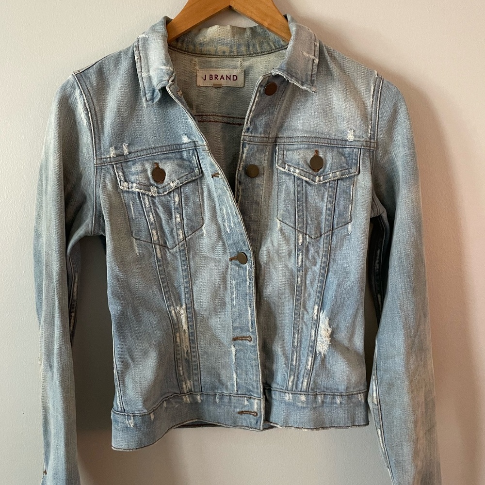 J BRAND Distressed Denim Jacket